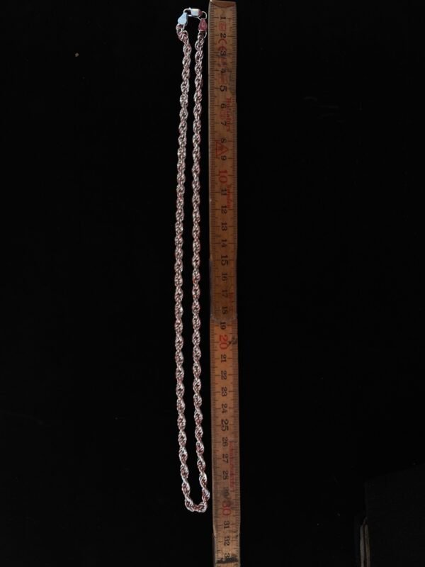 medidad de cadena collar plata torsar en plata originar